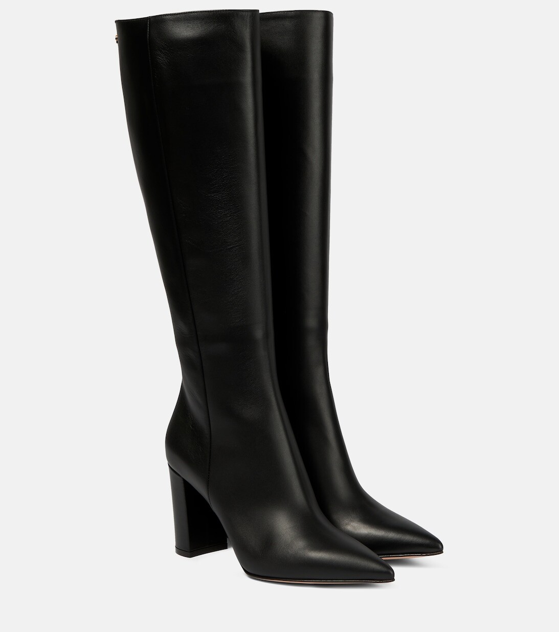 

Кожаные сапоги Lyell до колена Gianvito Rossi, черный