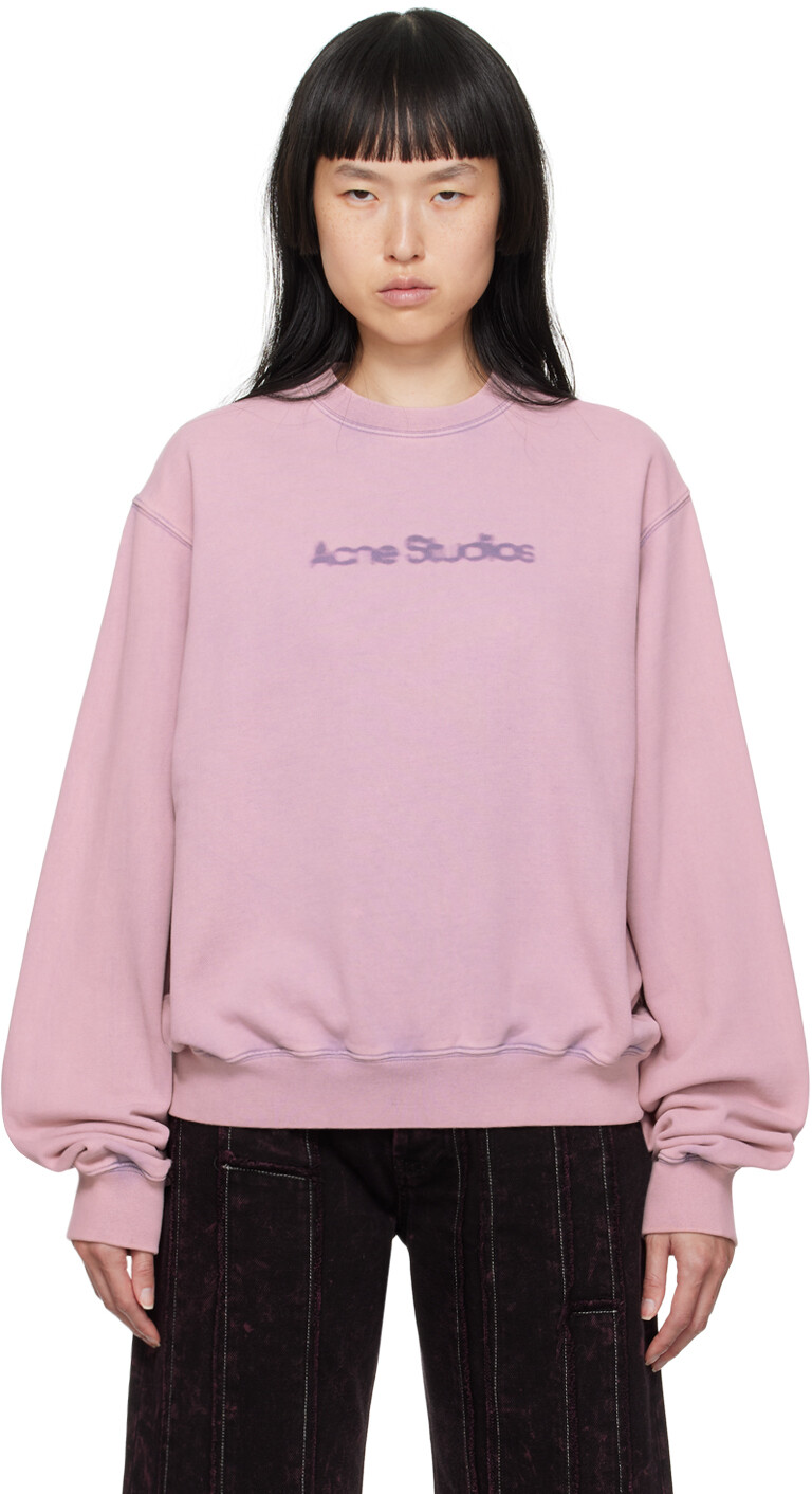 

Розовый свитшот с размытым эффектом Acne Studios