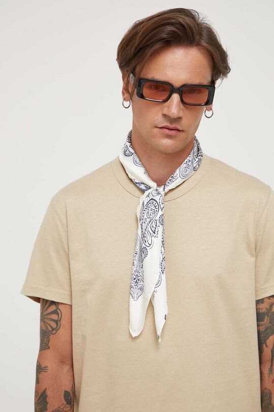 

Хлопковая футболка G-Star Raw, бежевый