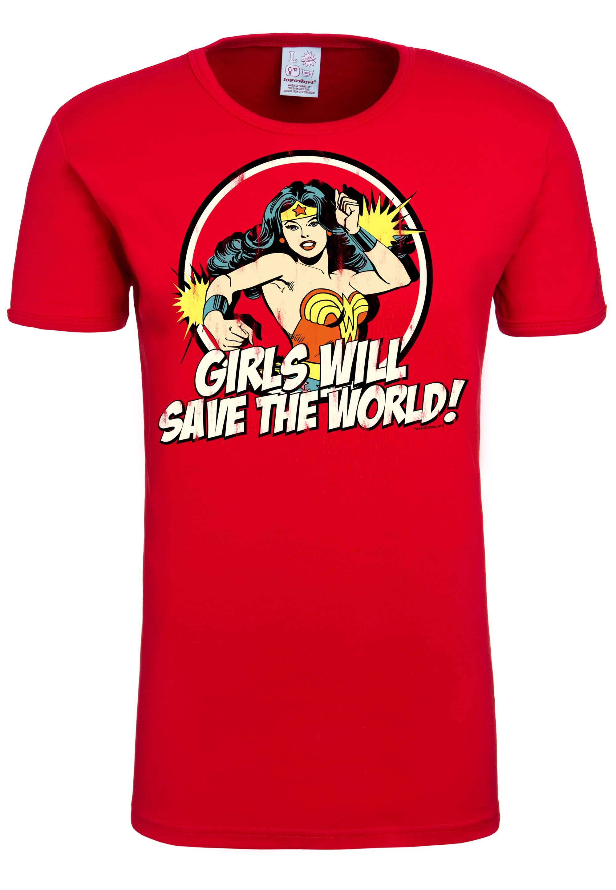 Футболка Logoshirt Wonder Woman DC Comics, красный цена и фото