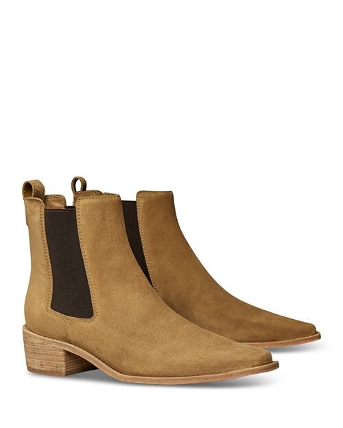 

Женские ботинки челси с острым носком в стиле вестерн Tory Burch, цвет Tan/Beige