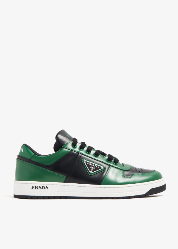 Кроссовки Prada Downtown Leather, зеленый
