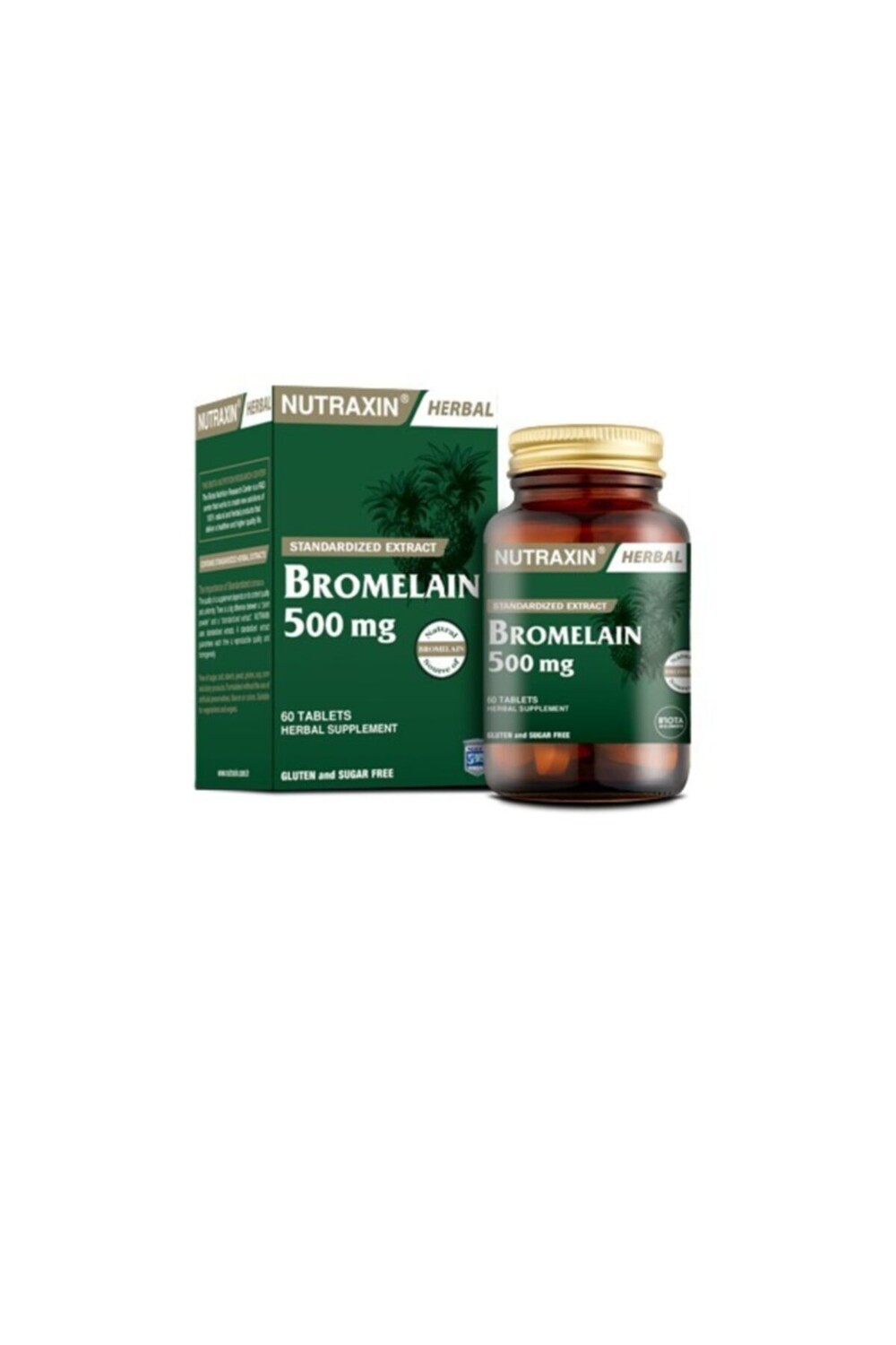 

Nutraxin Пищевая добавка, содержащая бромелайн, 60 капсул