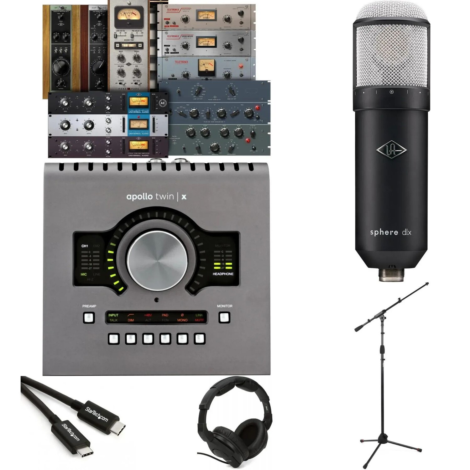 

Universal Audio Apollo Twin X DUO Heritage Edition и комплект записи Sphere DLX