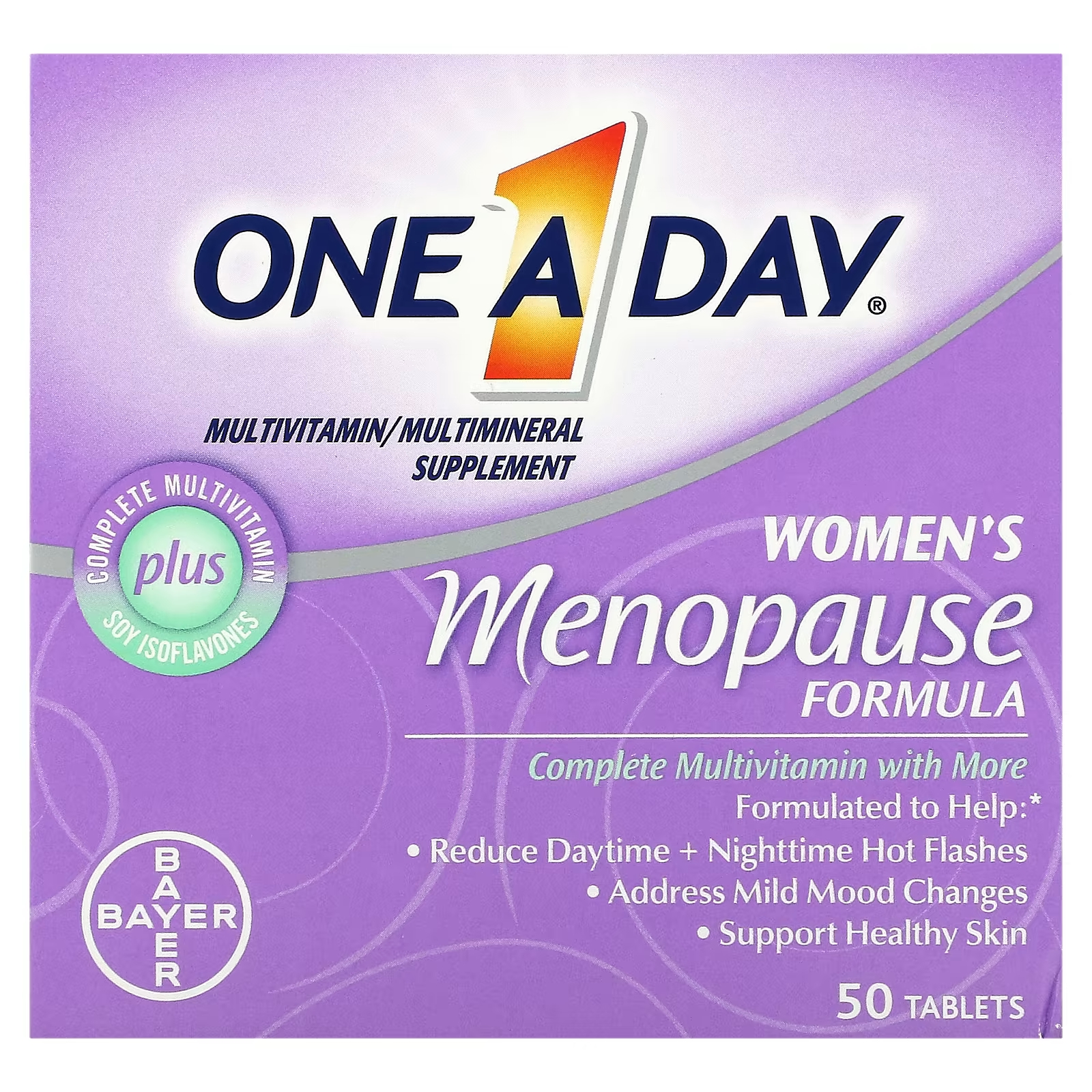 Мультивитаминная и мультиминеральная добавка One-A-Day для женщин при менопаузе, 50 таблеток one a day для мужчин мультивитаминная и мультиминеральная добавка vitacraves с искусственными ароматизаторами 170 жевательных таблеток