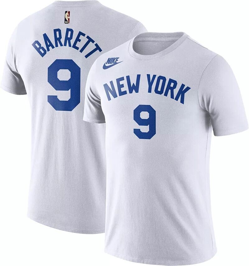 

Мужская белая футболка Nike Year Zero New York Knicks Rj Barrett #9