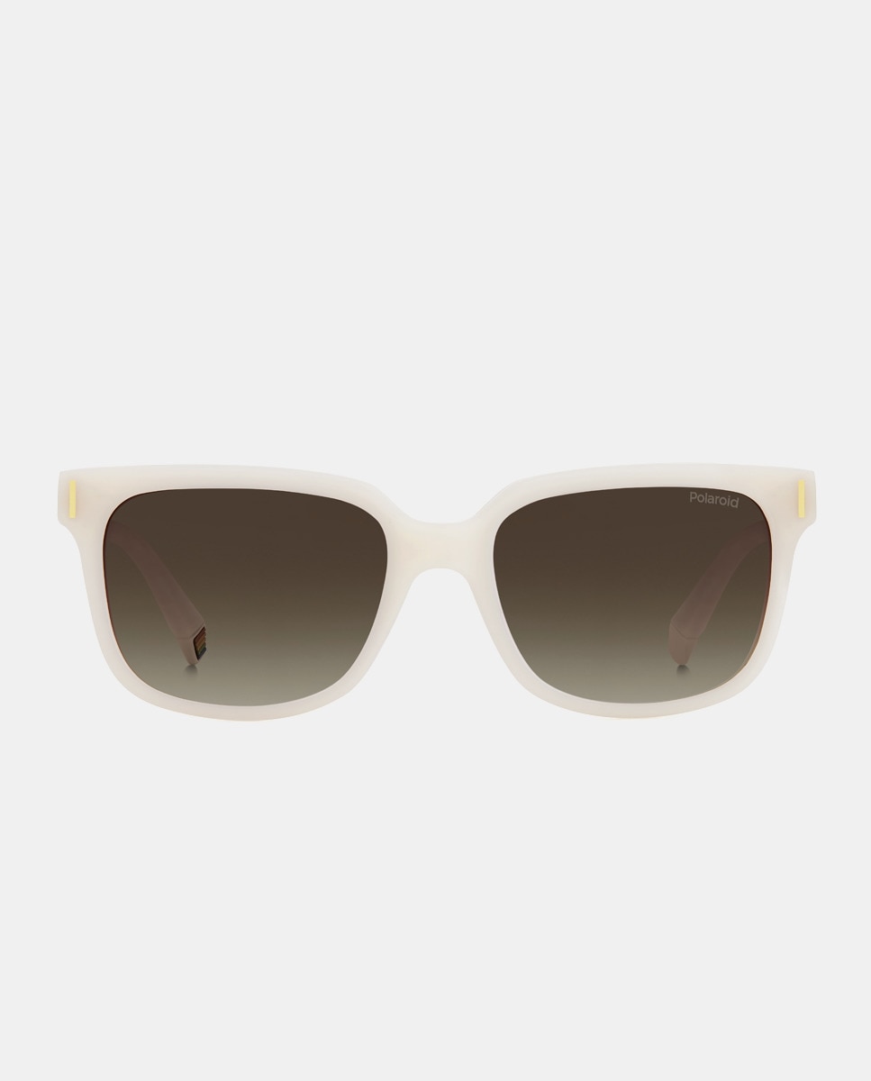 цена Унисекс квадратные пустые солнцезащитные очки с поляризованными линзами Polaroid Originals, белый