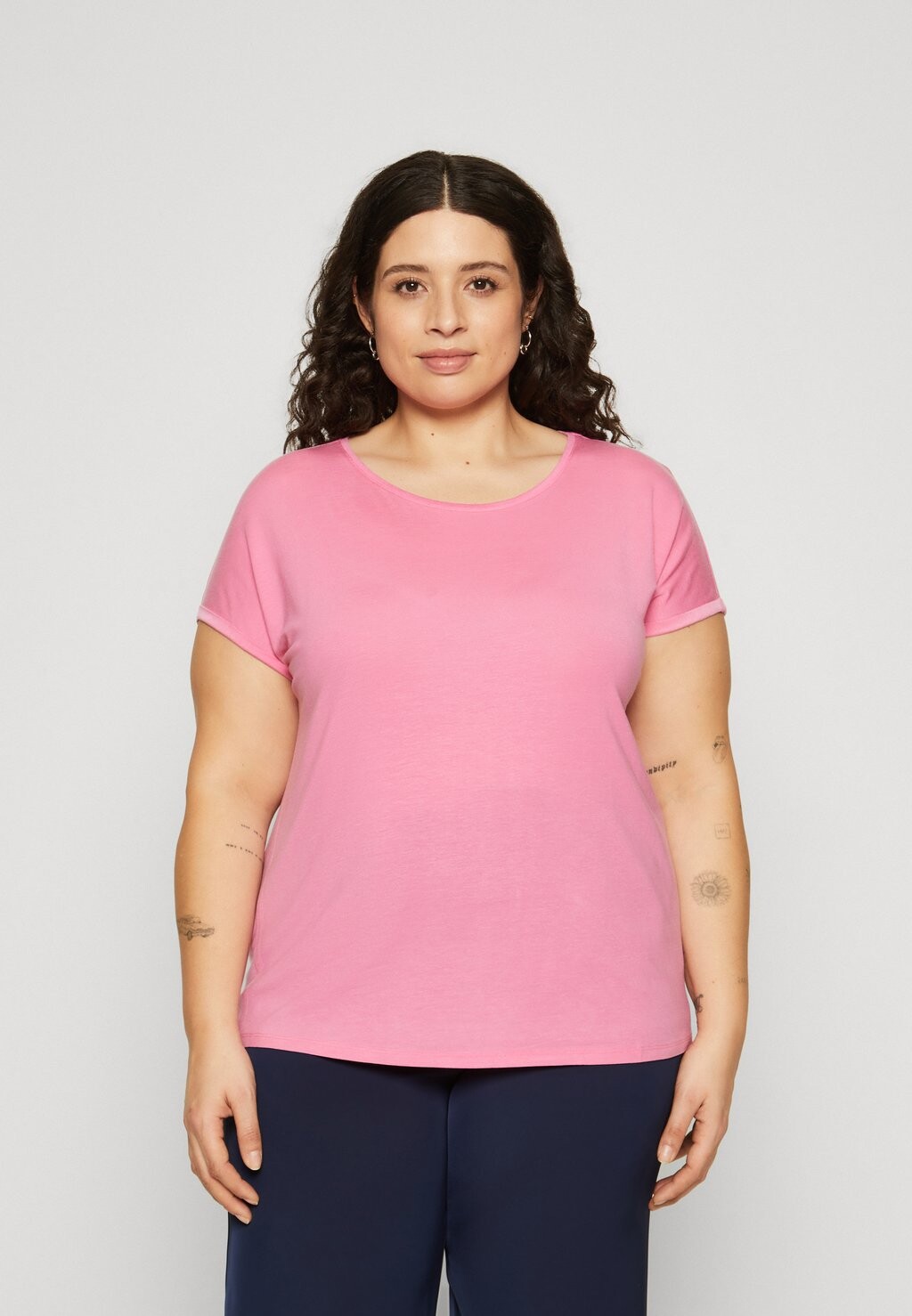 

Футболка базовая VMAYA PLAIN Vero Moda Curve, цвет pink cosmos