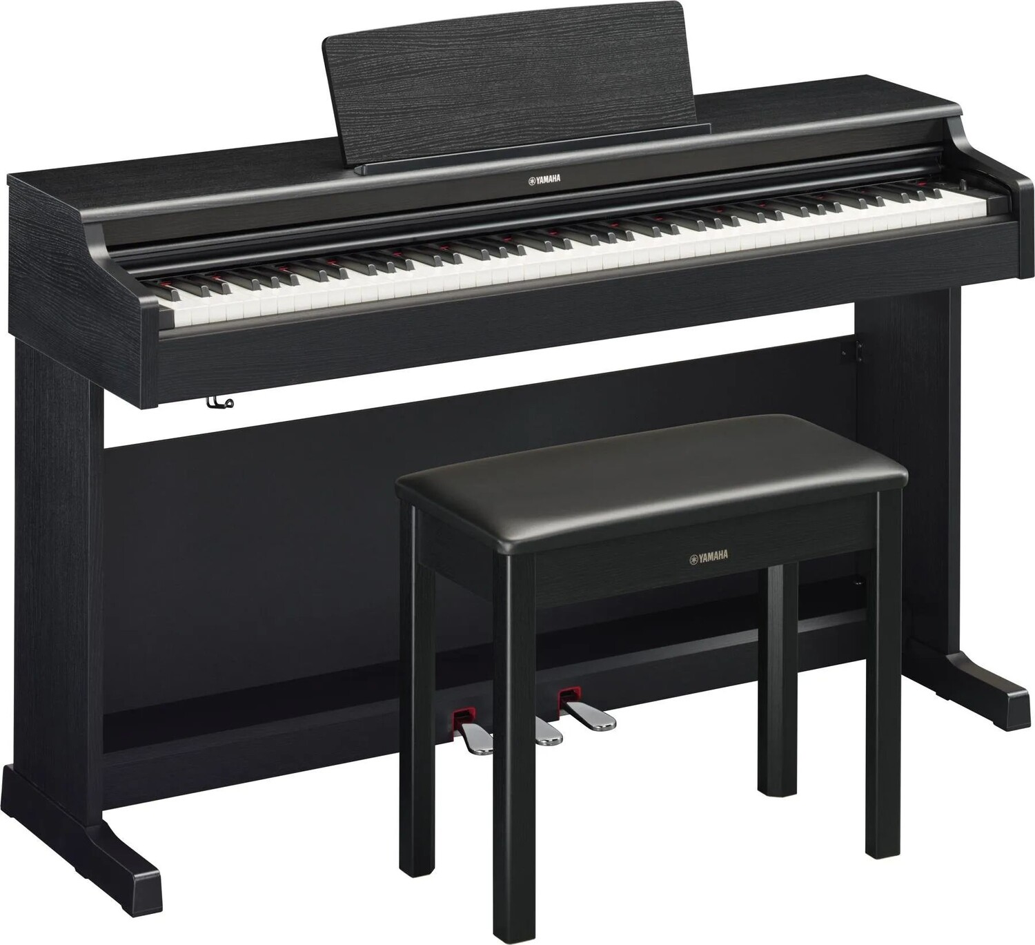 

Цифровое домашнее пианино Yamaha Arius YDP-165B со скамейкой — черный орех