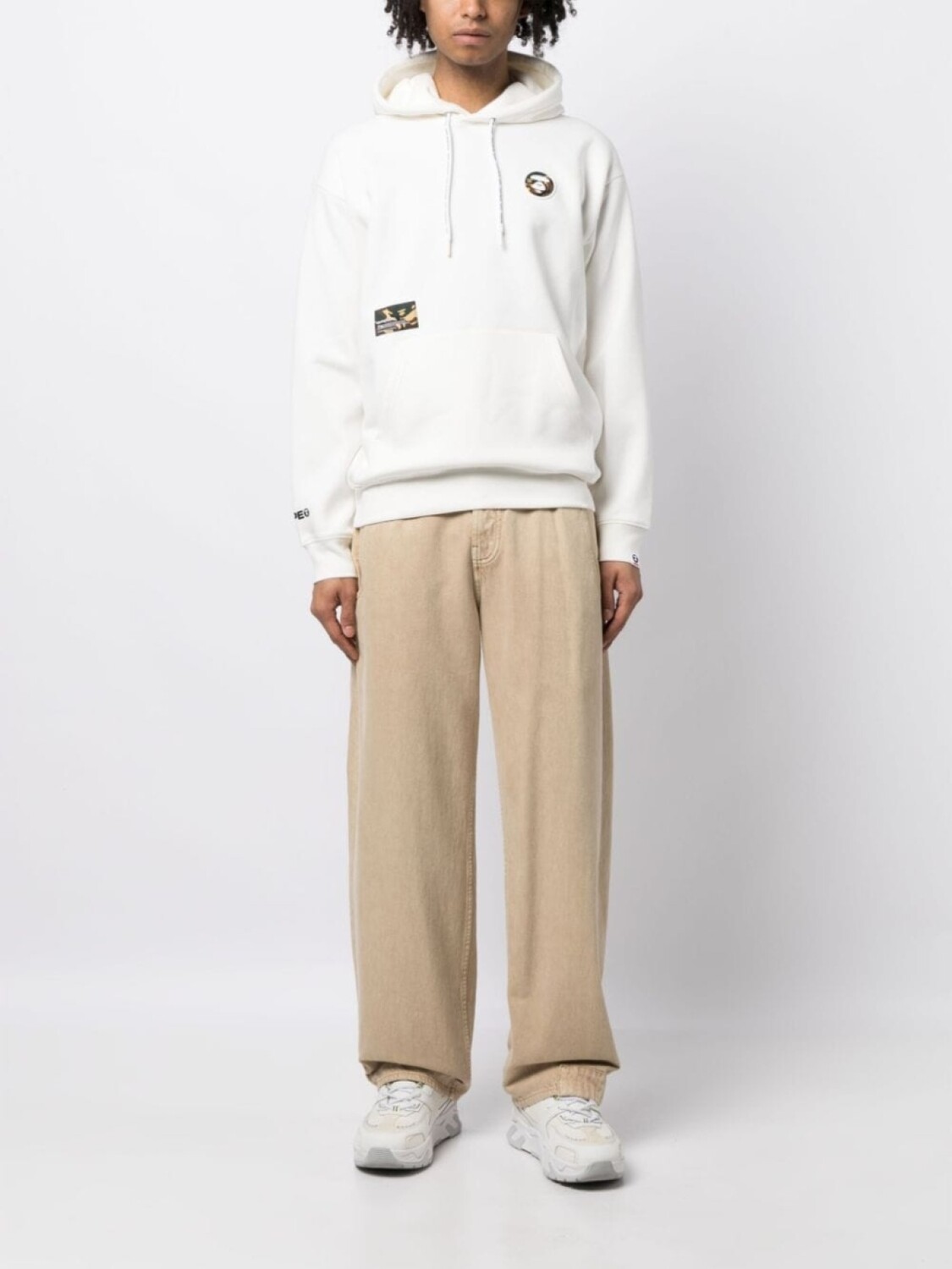 

Толстовка с капюшоном и нашивкой-логотипом AAPE BY *A BATHING APE, белый