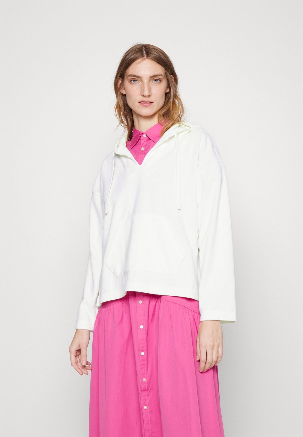 

Толстовка Polo Ralph Lauren Terry Tunic-Long Sleeve-Sweatshirt, белоснежная, Розовый