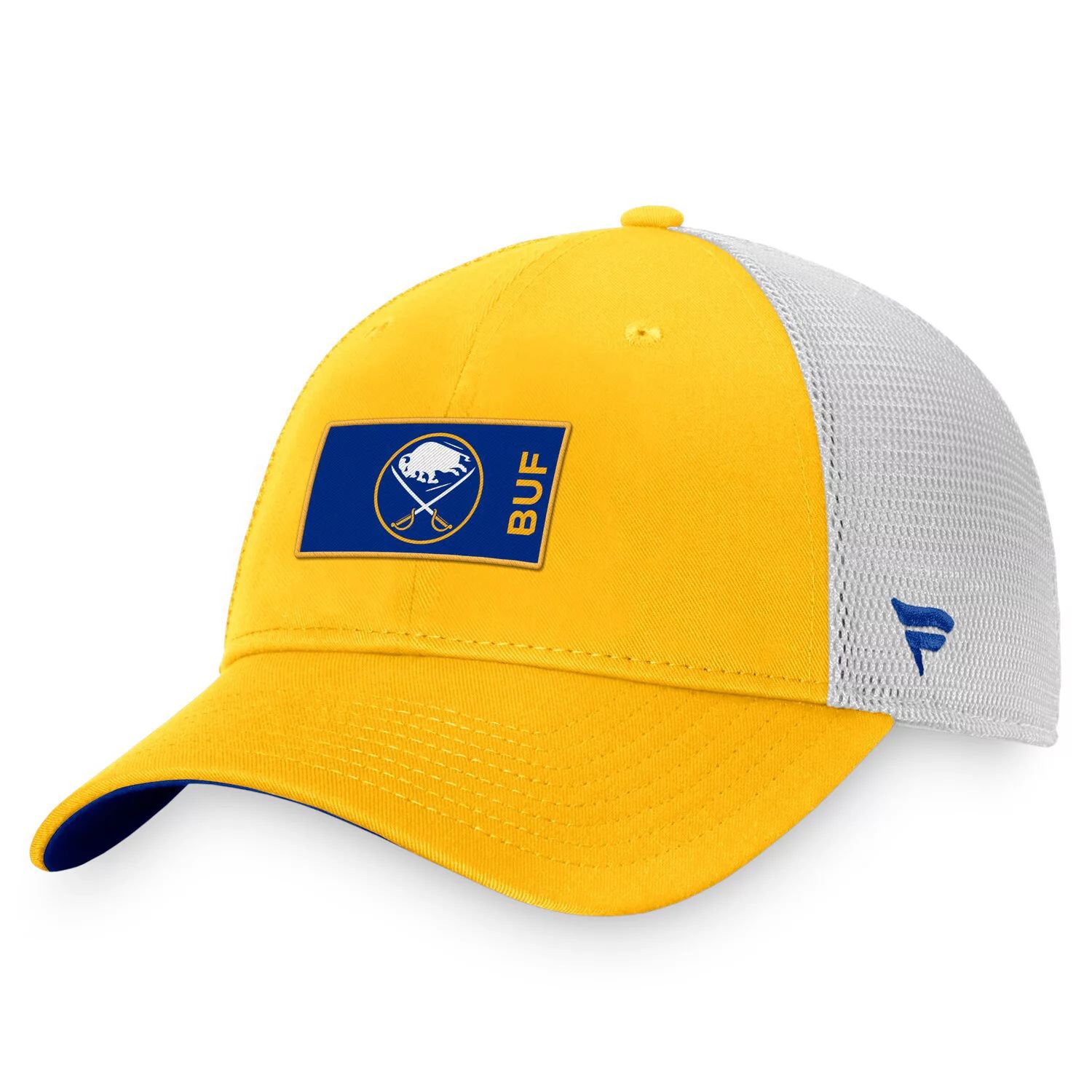цена Мужская фирменная золотисто-белая бейсболка Buffalo Sabers Fanatics Authentic Pro Rink Trucker Snapback Hat