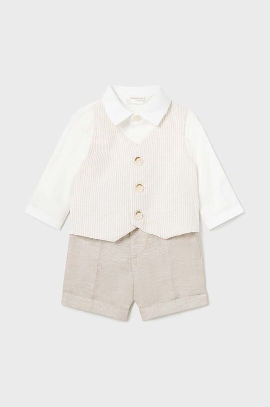 

Mayoral Newborn Комплект из смесового льна, бежевый