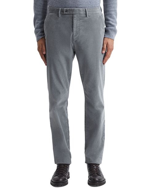 

Брюки Strike Slim Fit из хлопка с начесом REISS, цвет Gray