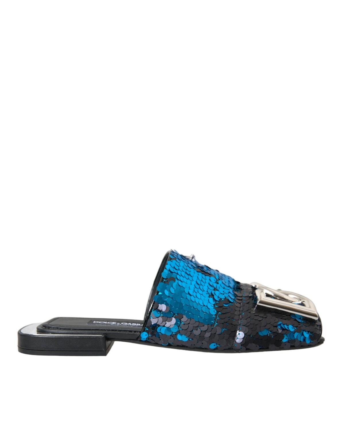 

Dolce & Gabbana Шлепанцы с логотипом и пайетками Женская обувь, цвет Black And Blue