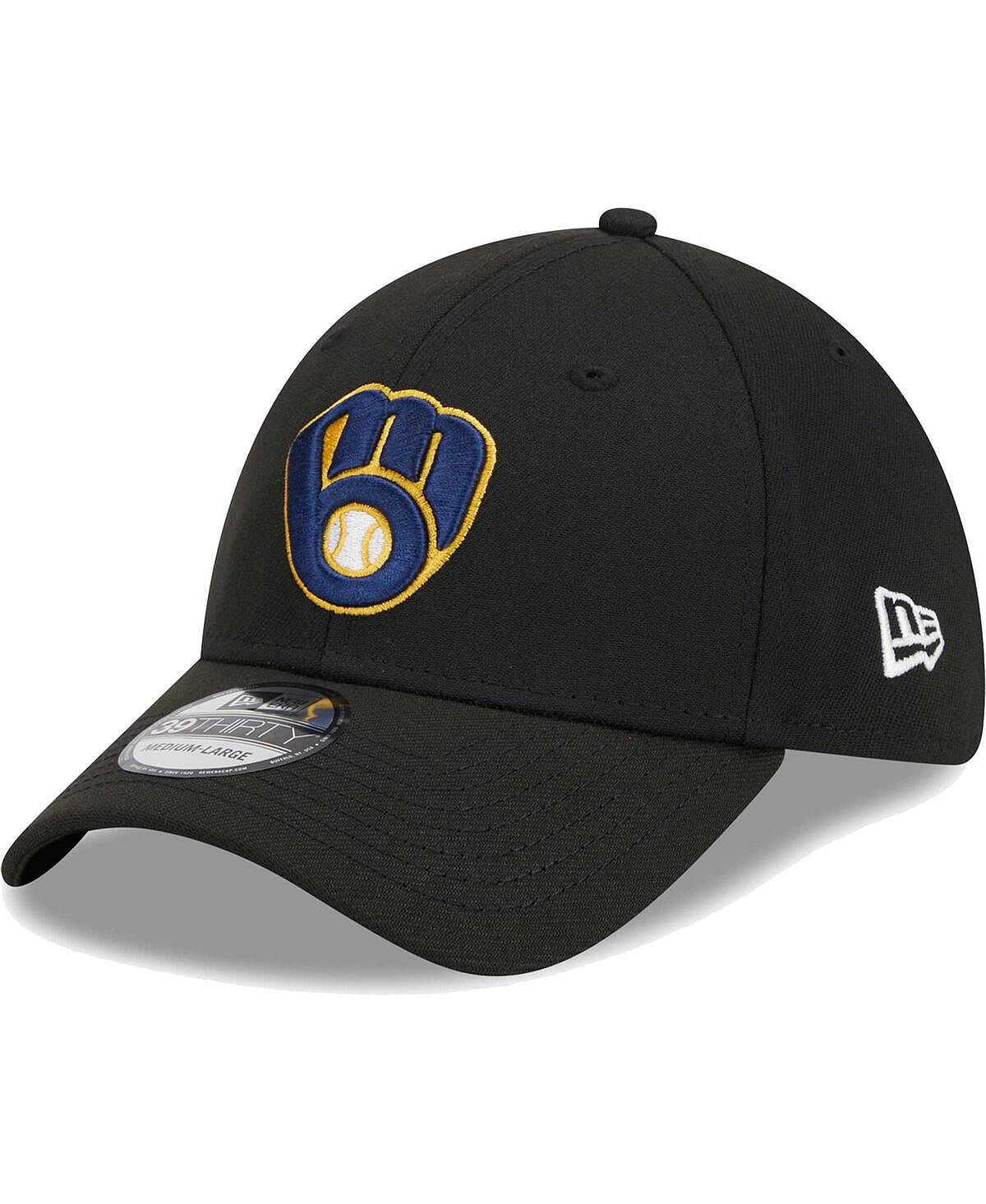 

Мужская черная гибкая кепка с логотипом Milwaukee Brewers 39THIRTY New Era