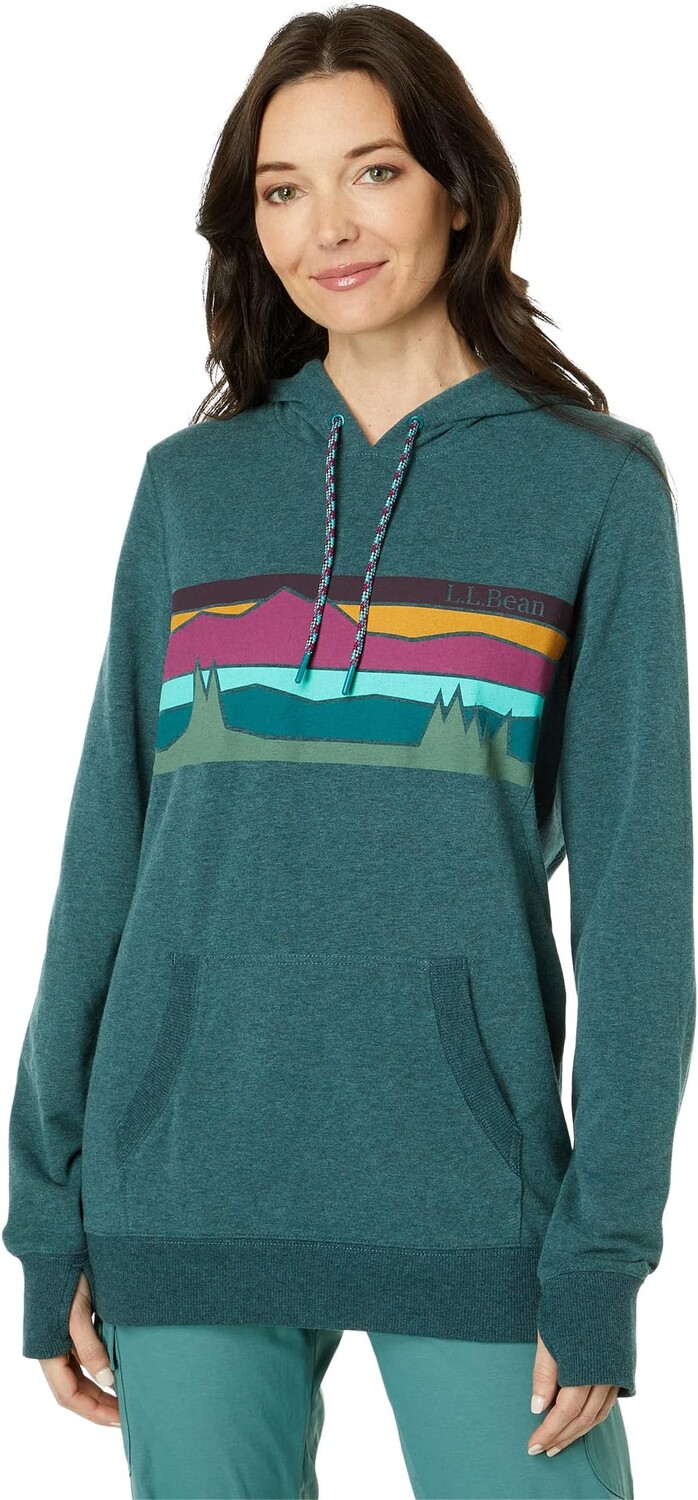 

Толстовка с рисунком Bean's Cozy Camp, высокая L.L.Bean, цвет Spruce Heather Colorbars