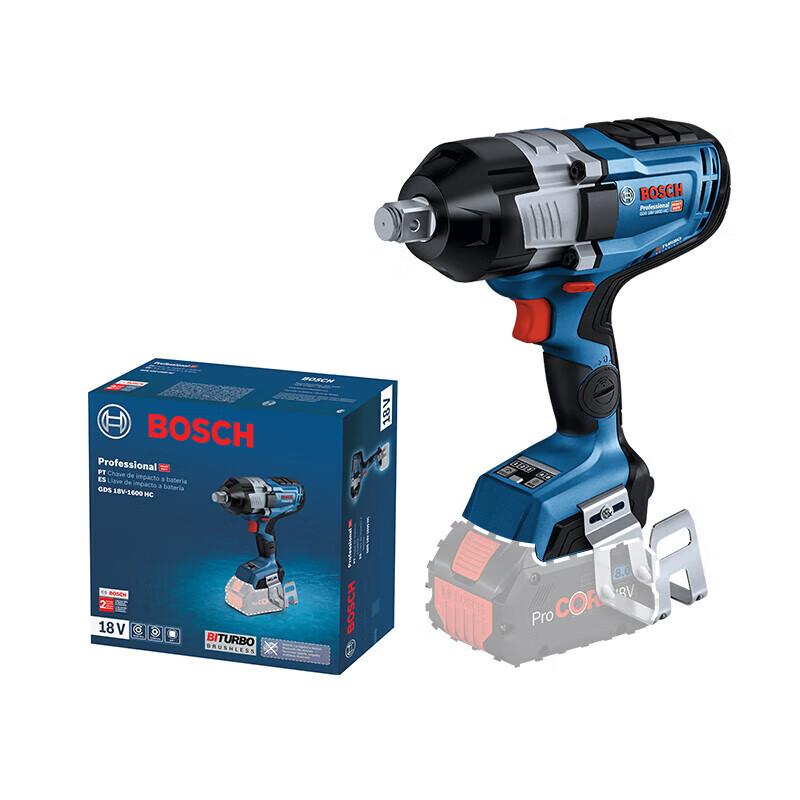 Гайковерт Bosch Teba GDS18V-1600HC + два аккумулятора 8.0Ah