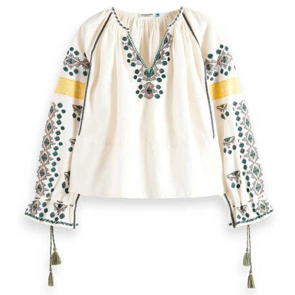

Блузка Scotch & Soda Embroidered, бежевый