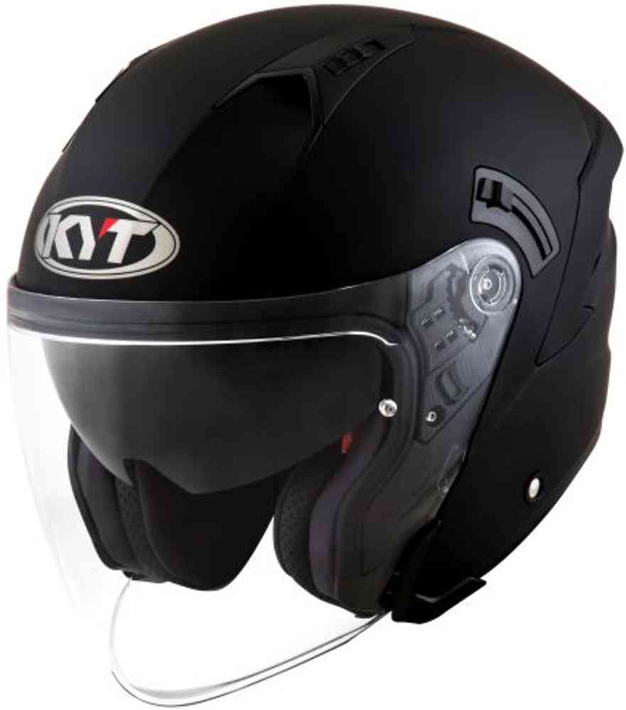 NF-J Простой реактивный шлем KYT, черный мэтт