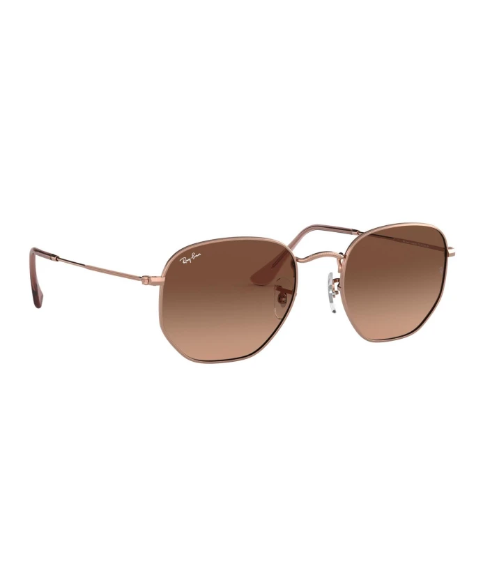 

Шестиугольные металлические солнцезащитные очки Ray-Ban, коричневый