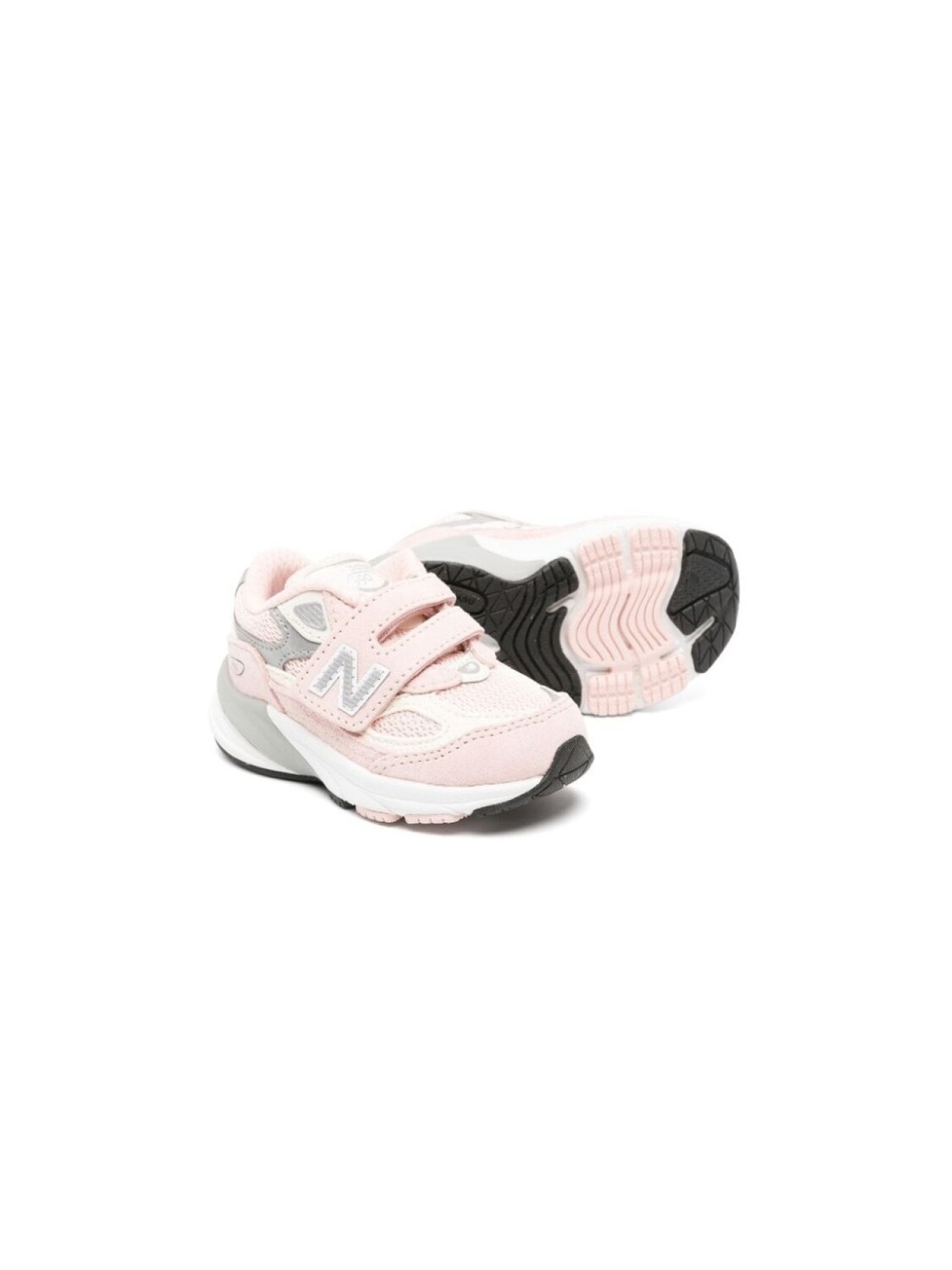 

New Balance Kids кеды 990v6 на липучках, розовый