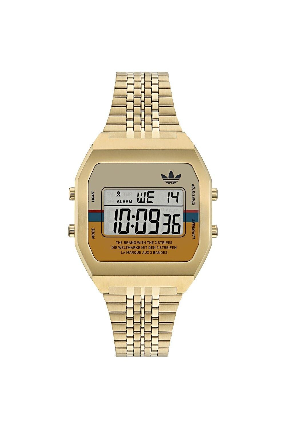 

Модные цифровые кварцевые часы Digital Two из нержавеющей стали - Aost23555 adidas Originals, черный