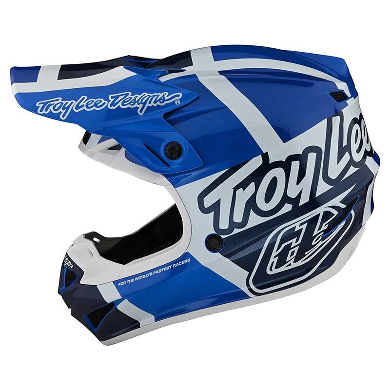 

Шлем для мотокросса Troy Lee Designs SE4 Polyacrylite, синий