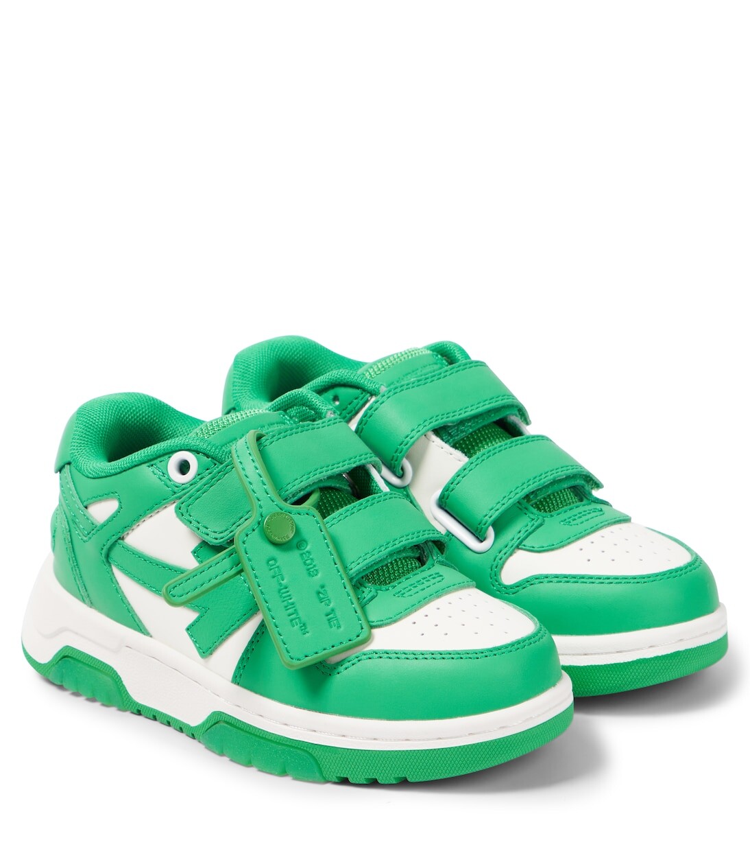 

Кожаные кроссовки out of office Off-White Kids, зеленый