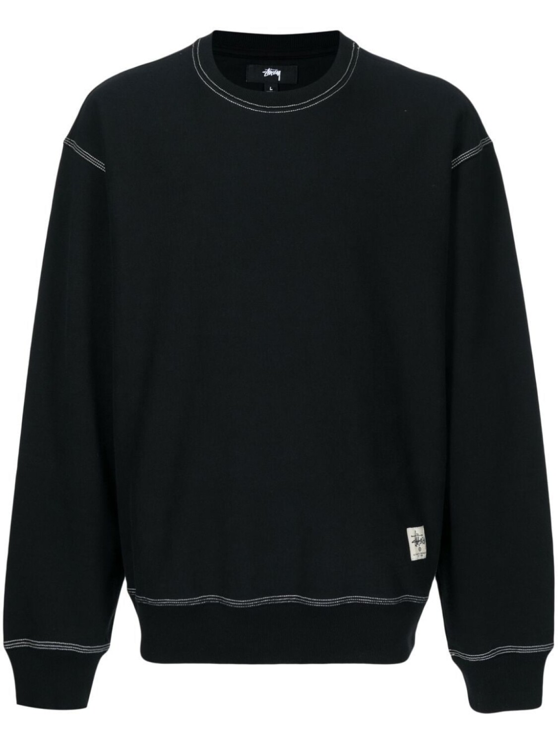 

Stüssy толстовка с контрастной строчкой, черный