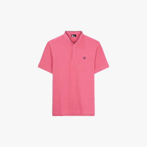 

Рубашка-поло из хлопка с короткими рукавами и вышитым логотипом The Kooples, розовый