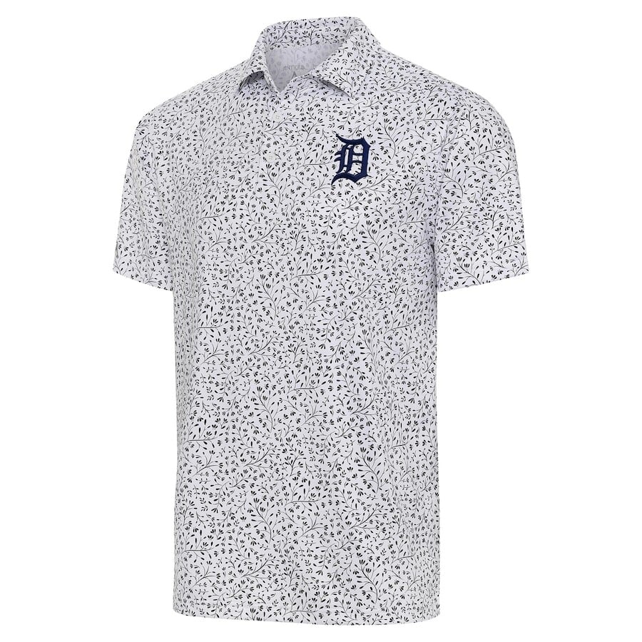 

Поло с коротким рукавом Antigua Detroit Tigers, белый