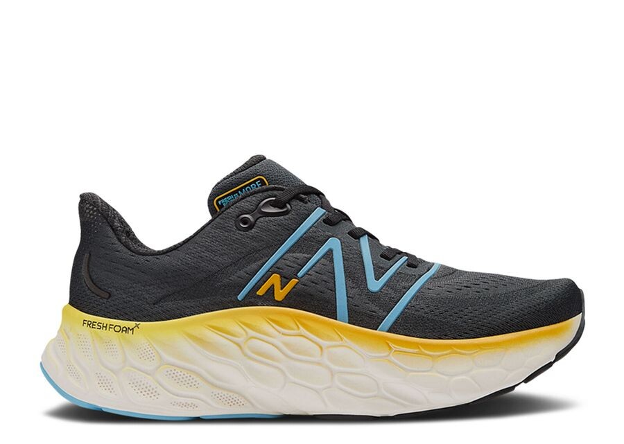 

Кроссовки New Balance Fresh Foam X More V4 'Black Coastal Blue', черный, Серый