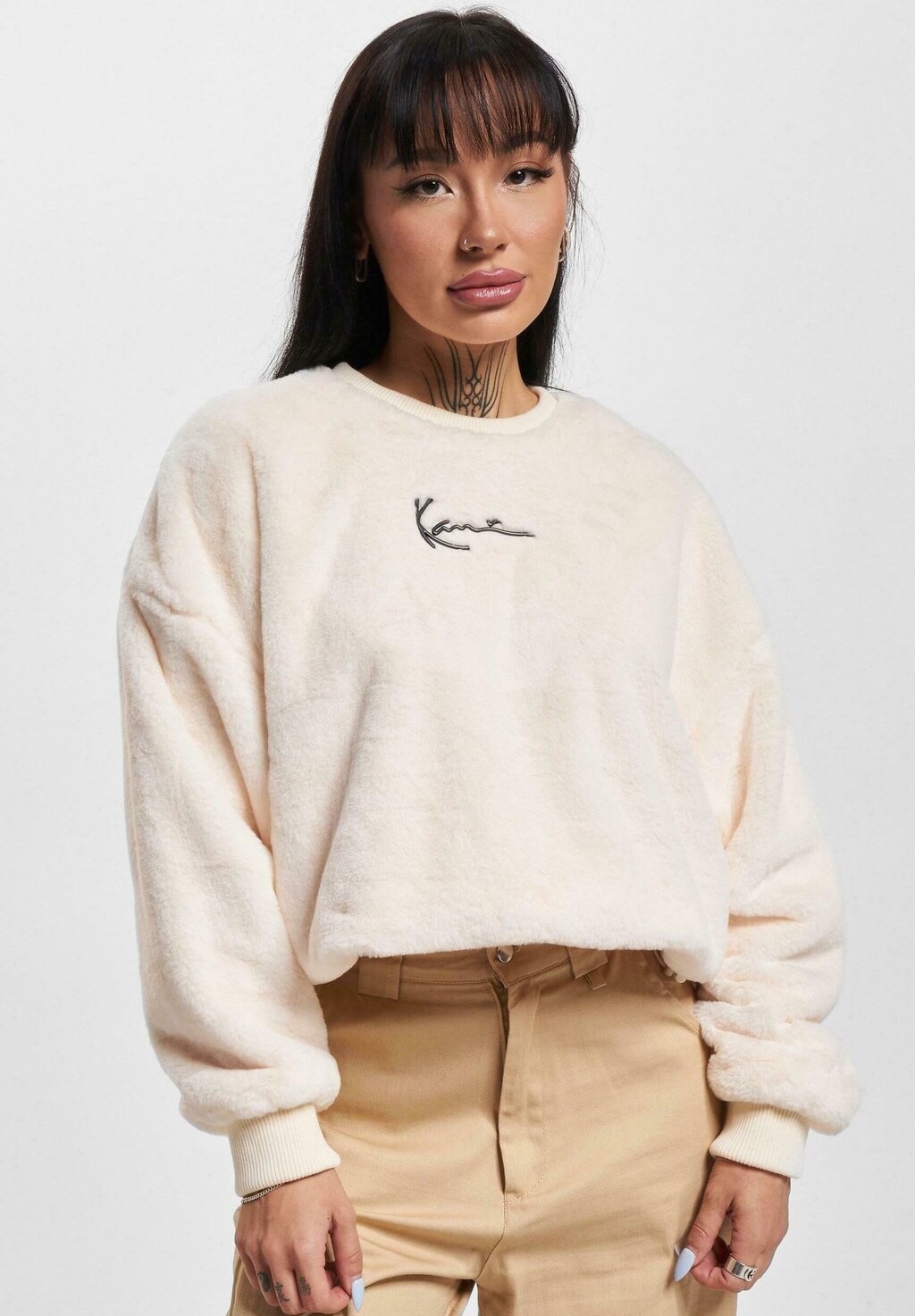 

Толстовка KW234-037-1 SIGNATURE CROP VEGAN CREW Karl Kani, песочно-коричневый
