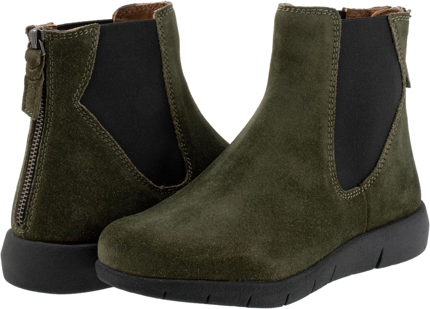 

Ботинки Челси Albany SoftWalk, цвет Dark Green Suede