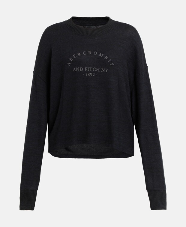 

Топ с длинными рукавами Abercrombie, черный