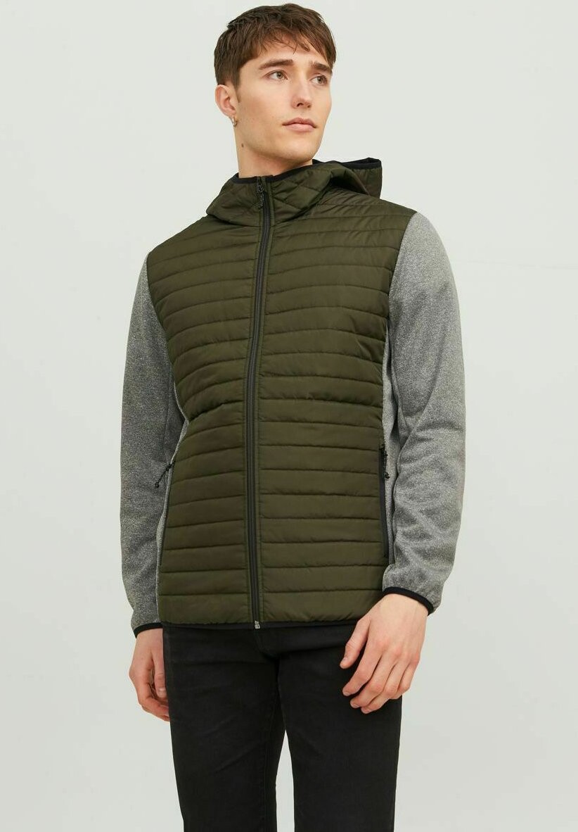 

Куртка демисезонная Jack & Jones Jjemulti Quilted Noos, темно-коричневый, Серый