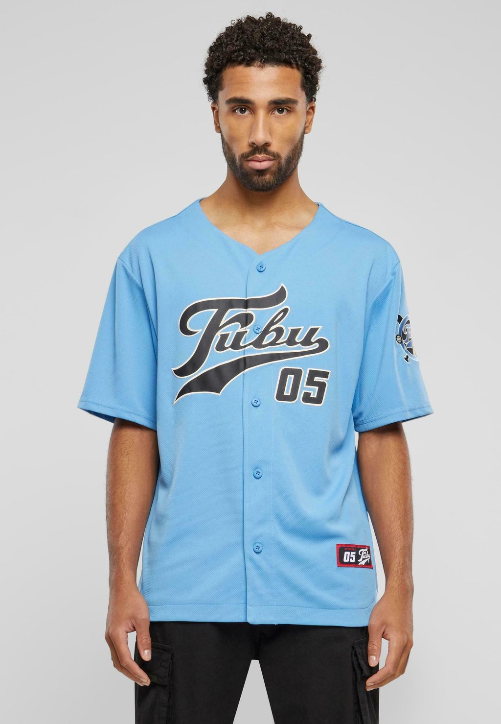 

Рубашка VARSITY BASEBALL FUBU, цвет light blue black creme