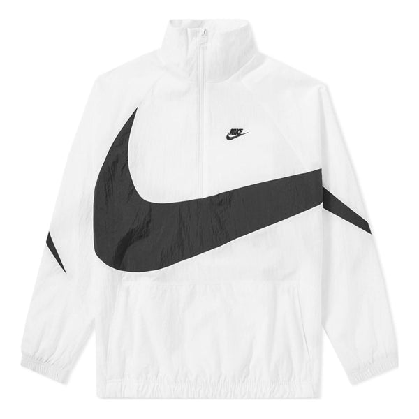 Куртка Nike Swoosh Half-Zip Jacket 'White Black', белый куртка nike club winter half zip fleece jacket black purple dq4881 010 черный