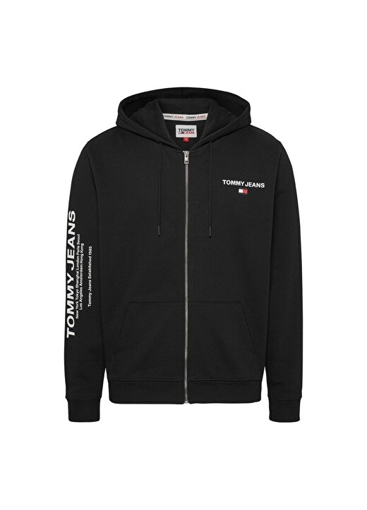 

Черная мужская толстовка с воротником с капюшоном Tommy Jeans, Черный