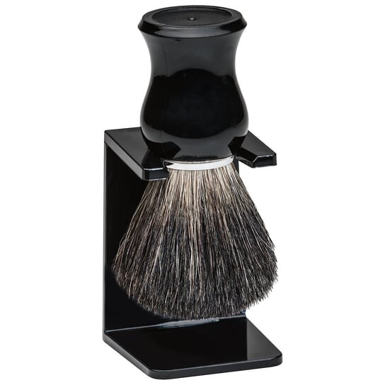 

Помазок для бритья Pure Badger черный + подставка Erbe Solingen