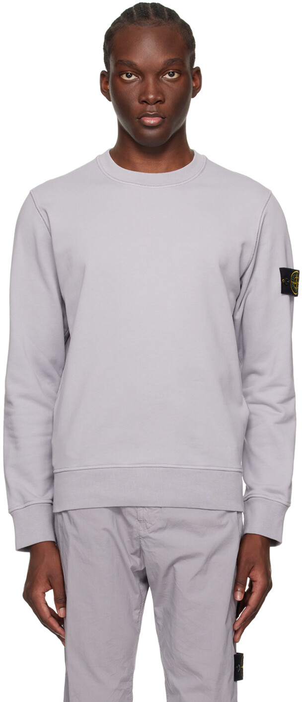 

Серый свитшот с нашивками Stone Island, цвет Dust