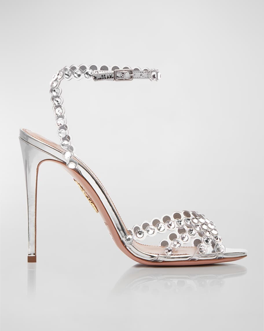 

Коктейльные сандалии Tequila Crystal с ремешком на щиколотке Aquazzura