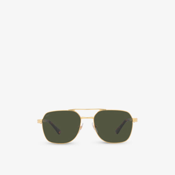 

Солнцезащитные очки PO1004S в стальной квадратной оправе Persol, желтый