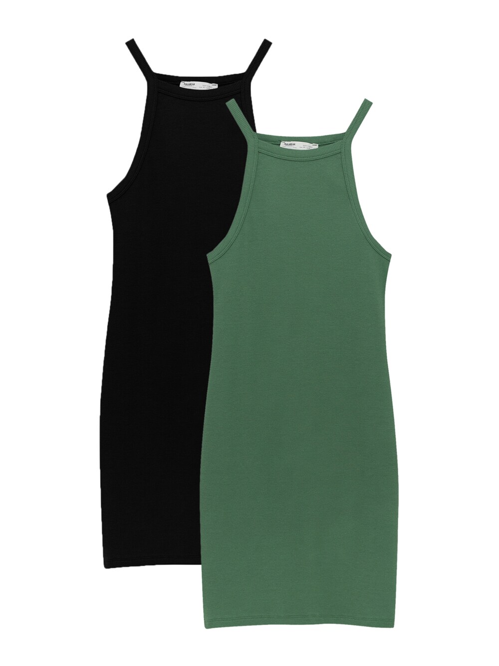 Платье Pull&Bear, зеленый цена и фото