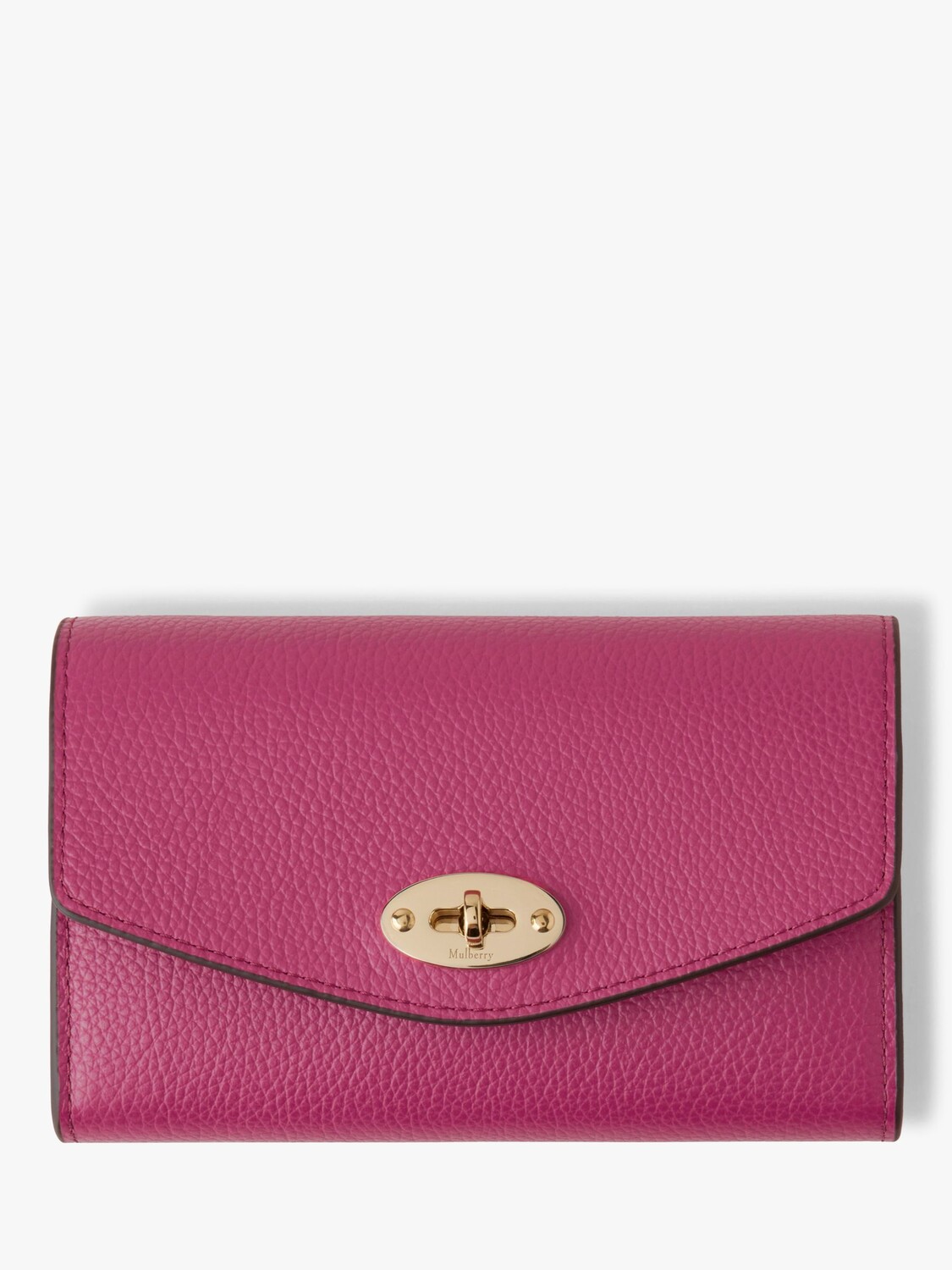 

Маленький классический кошелек Darley из зернистой кожи среднего размера Mulberry, лесная ягода