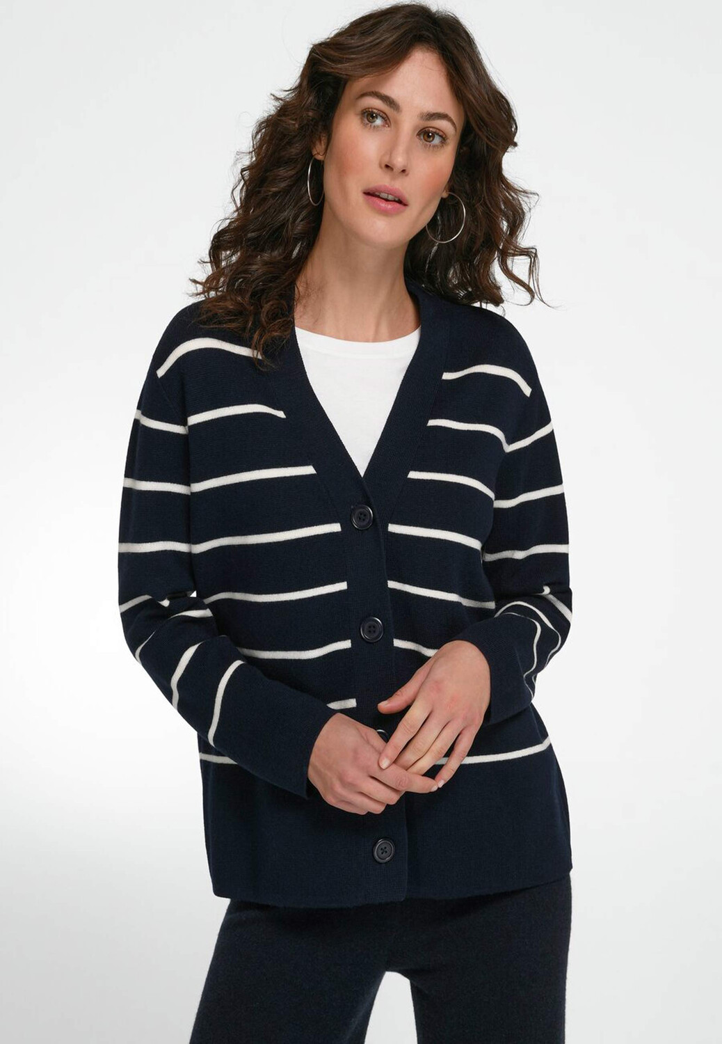 

Толстовка PETER HAHN Strickjacke New Wool, темно-синий