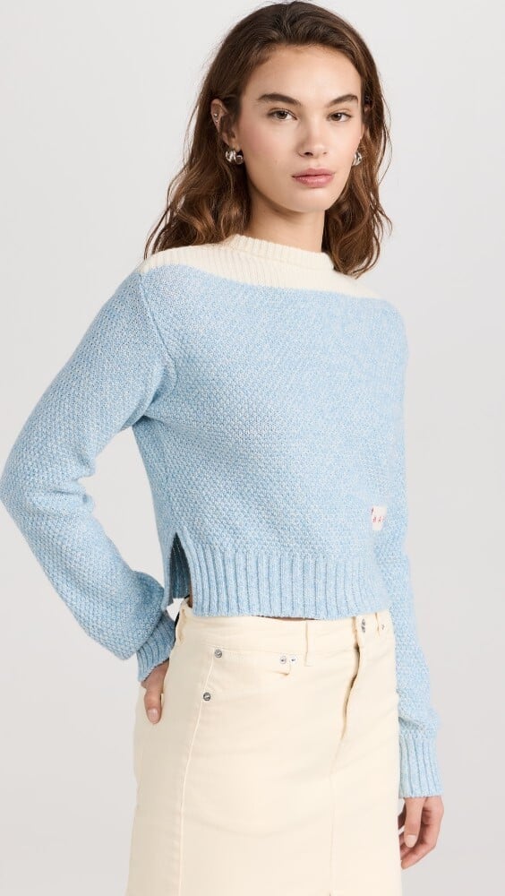 

Свитер Marni Moss Stitch Crewneck, синий