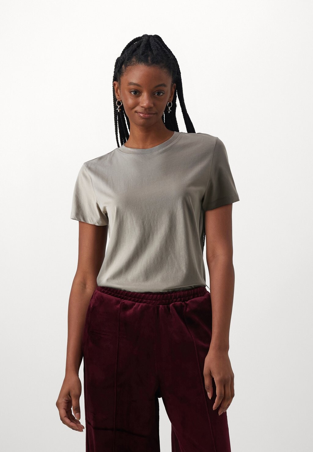 

Базовая футболка SLFMYESSENTIAL O NECK TEE Selected Femme, цвет greige