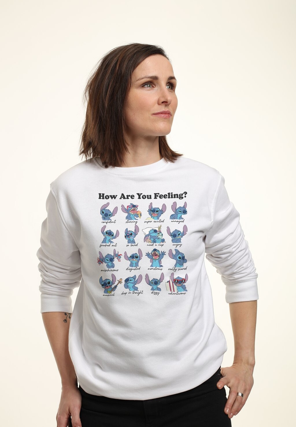 

Толстовка DISNEY LILO & STITCH STITCH MOODS Disney, белый